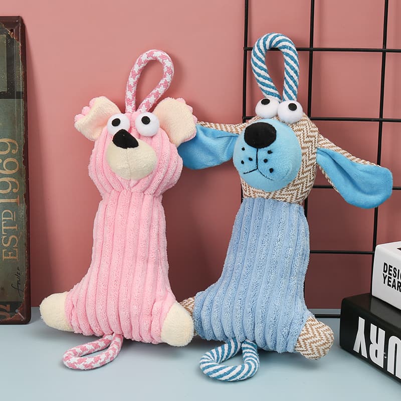Cotton Rope Two-Tone Dog & Bear