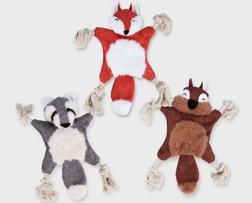 Crinkle Rope Knot Animal (BB Squeaker + Crinkle)