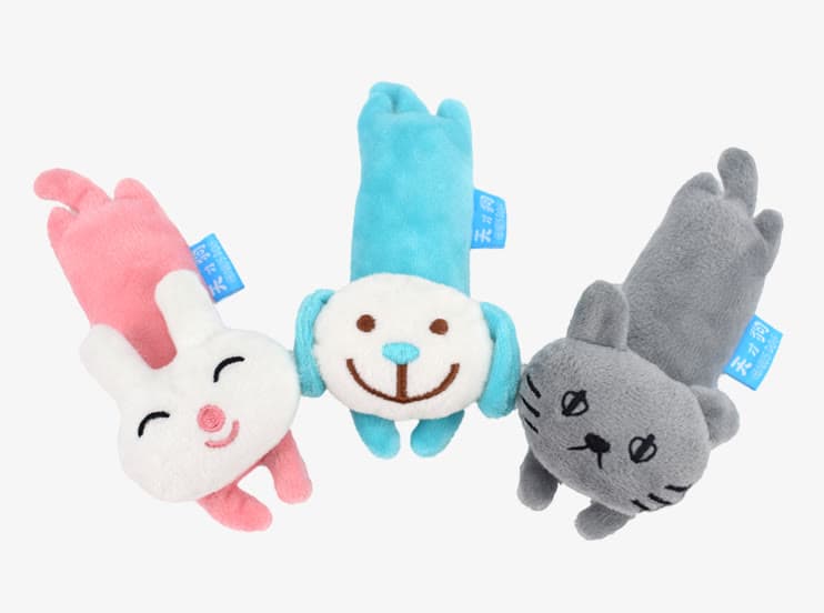 Sky Blue Plush Squeaky Dog