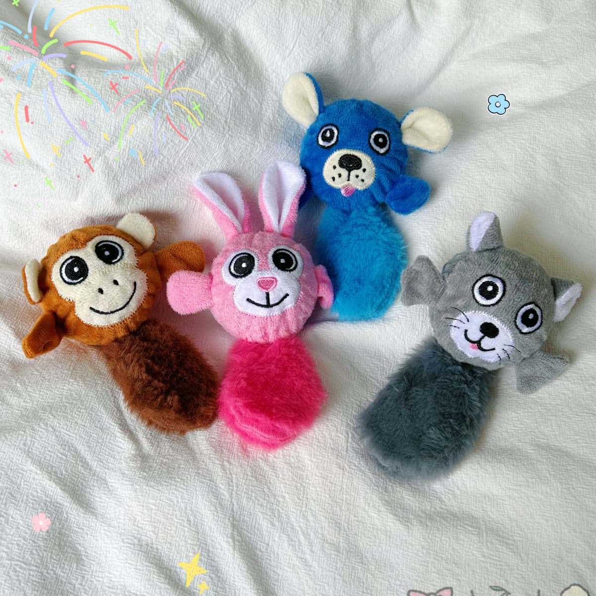 Spiky Ball Animal (4 Styles Mix, Squeaker)