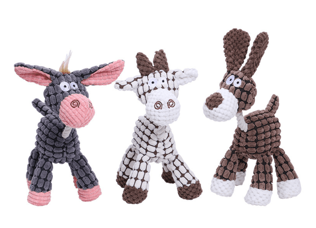 Textured Animal Plush Pet Toys