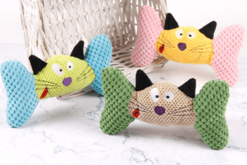 Knitted Cat-Fish Pillow Toy
