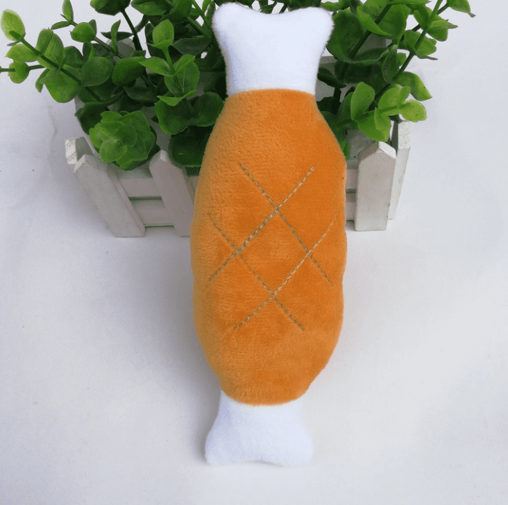 Double-End Plush Chicken Leg Toy