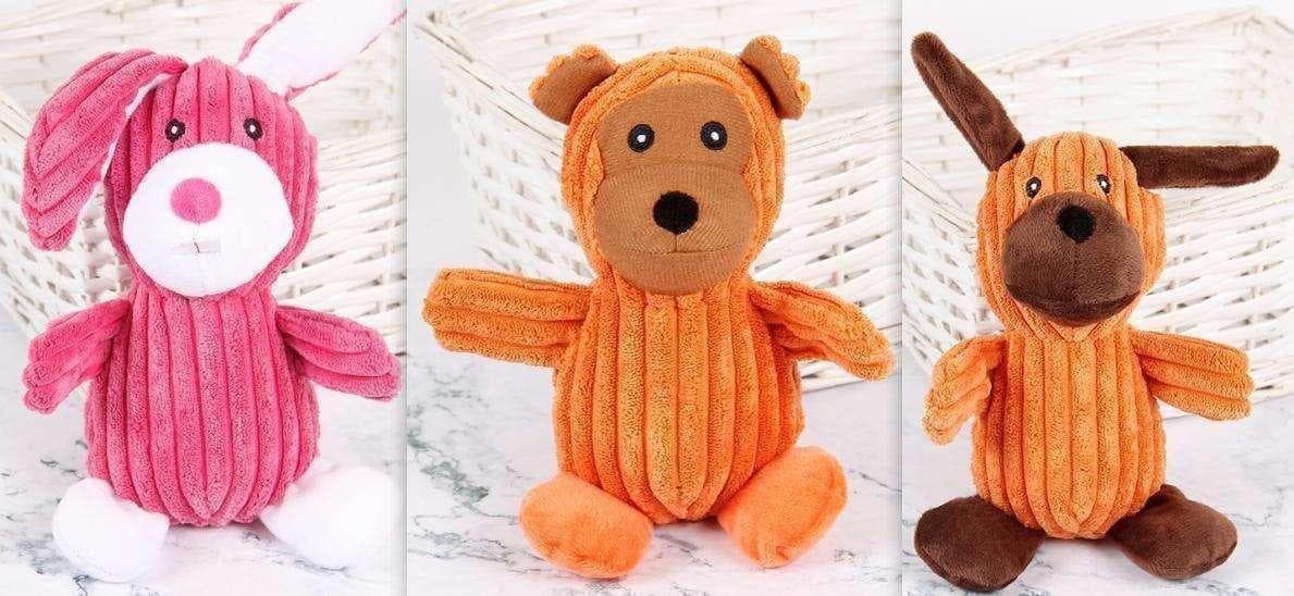Corduroy Animal Playmates Trio