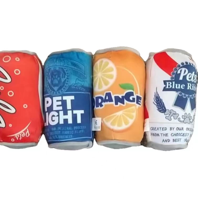 Pet Beverage Can Plush Set