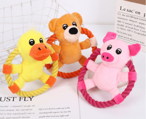 Flying Disc Rope Animal Trio