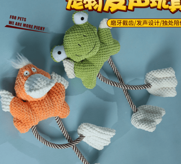 Long-Leg Frog Rope Toy