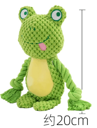 Frog Rope Knot Chew Toy