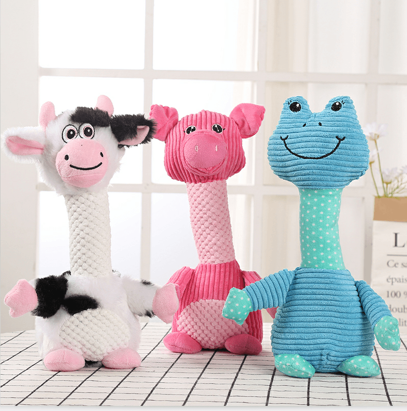 Pink Pig Plush Dog Toy