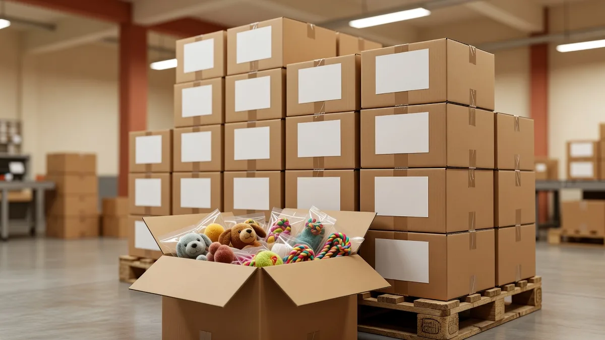 Export pack-out cartons for China pet factory small business friendly trial orders with mixed SKU labels